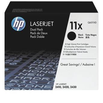 Toner oryginalny HP 11X Black Double Pack - Q6511XD, 2x12000str, HP LaserJet 2410, 2420, 2430