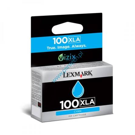 Błękitny oryginalny atramentowy wkład drukujący Lexmark 100XLA - 14N1093E - Powiększona wydajność 600 stron Do użycia w: Lexmark Impact S305, Lexmark Interpret S405, Lexmark Intuition S505, Lexmark Interact S605, Lexmark Prospect Pro205, Lexmark Prevail Pro705, Lexmark Prestige Pro805, Lexmark Platinum Pro905. Tusze Lexmark Wrocław. Hurtownia Lexmark Wrocław. Dystrybutor Lexmark – Producent zamienników do drukarek Lexmark